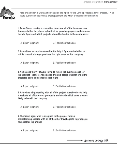figure out which ones involve expert judgment and which are facilitation techniques. 