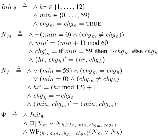 Figure 4: Another internal speciﬁcation of the hour-minute clock.