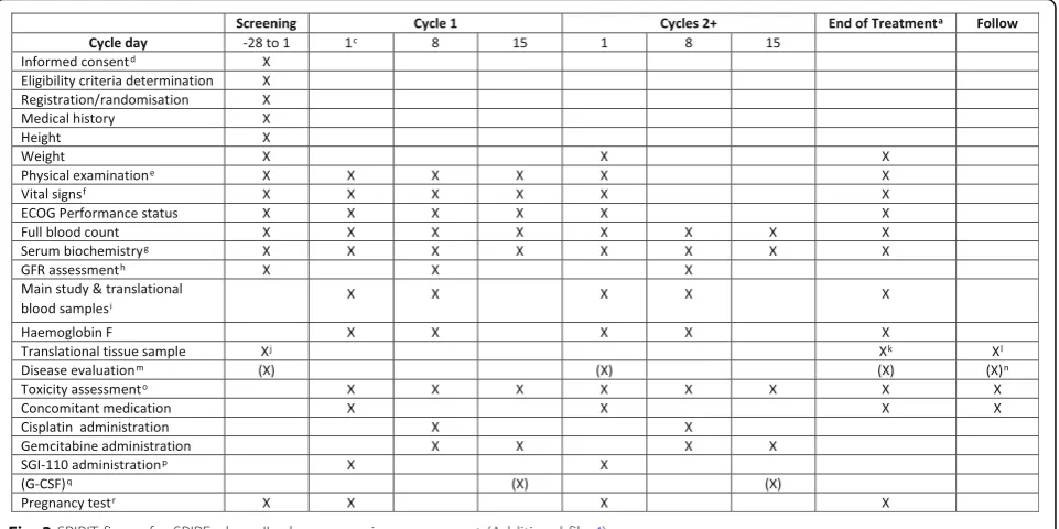 Fig. 3 SPIRIT figure for SPIRE phase IIa dose expansion component (Additional file 4)
