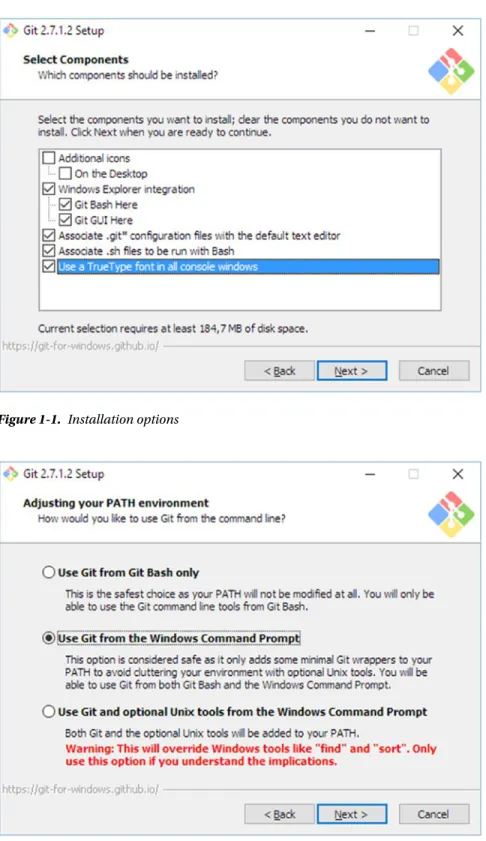 Figure 1-2.  Starting options