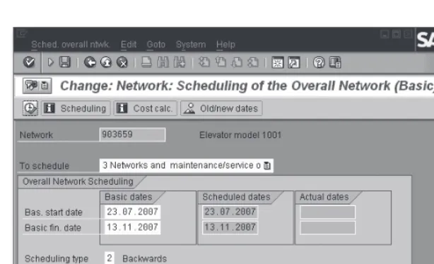 Figure 3.9 Overall Network Scheduling Using Transaction CN24