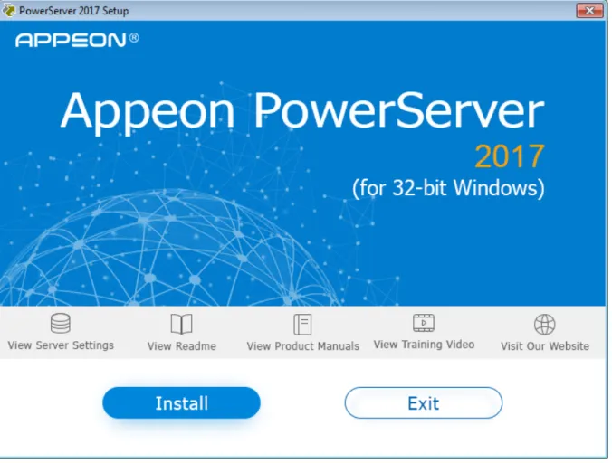Figure 4.1: Install Appeon PowerServer
