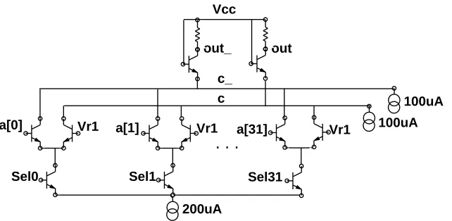 Figure 5: Cascode multiplexor circuit