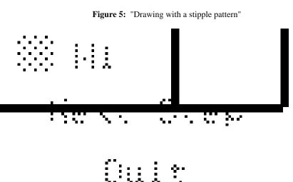 Figure 5: "Drawing with a stipple pattern"