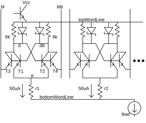 Figure 11: ECL Ram Cell during Write.