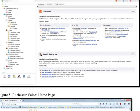 Figure 4: Umbraco 4 screen capture 