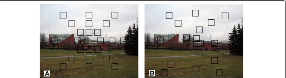 Figure 2 Initial and candidate blocks in a reference image. (a) The reference image with the blocks in a predetermined symmetric order