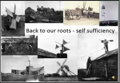 Figure 7: OREF PowerPoint Slide of Wind Energy History Original photographers unknown 