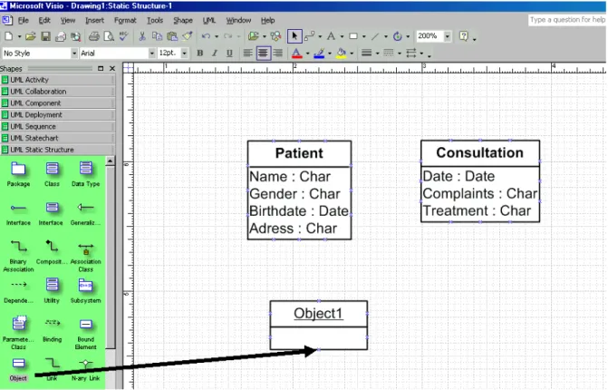 Figure 11. Add an object to a class