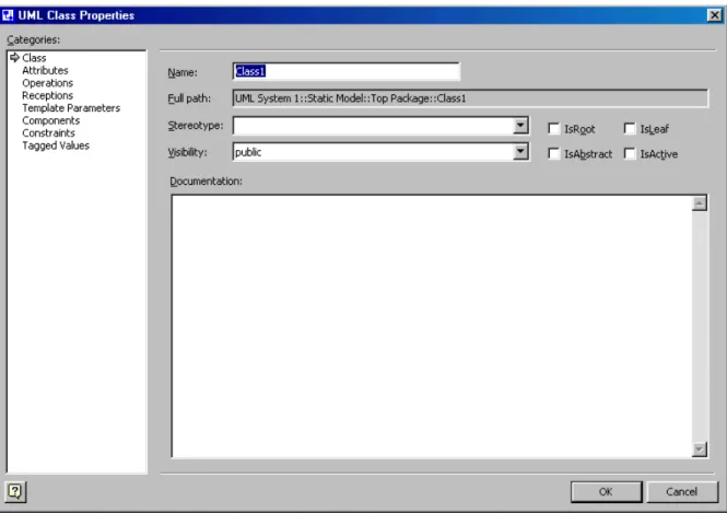 Figure 4. Changing UML Shape Display options