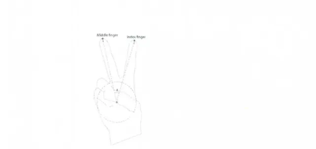Figure  7.  Recognition  Example.  In  the  first  layer,  the  system  determines  that  the  number  of fingers  in  this gesture  is  two
