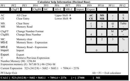 MS MR Clear Store Memory Read  ( 7 ) 8 @ 9 Table - 