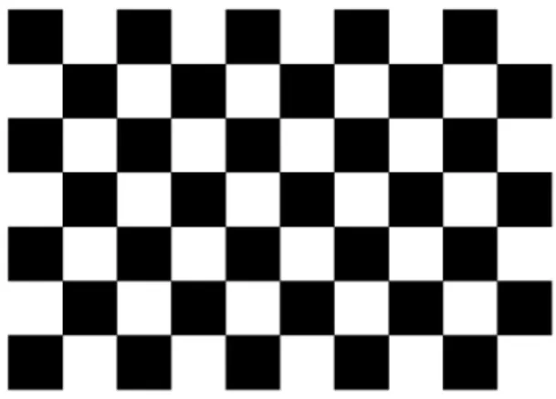 Figure 4.2: Checkerboard pattern. The coordinates of corners of a checkerboard are collected by the calibration tool.