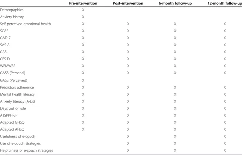 Table 1 Questionnaire scales for the Y-Worri trial