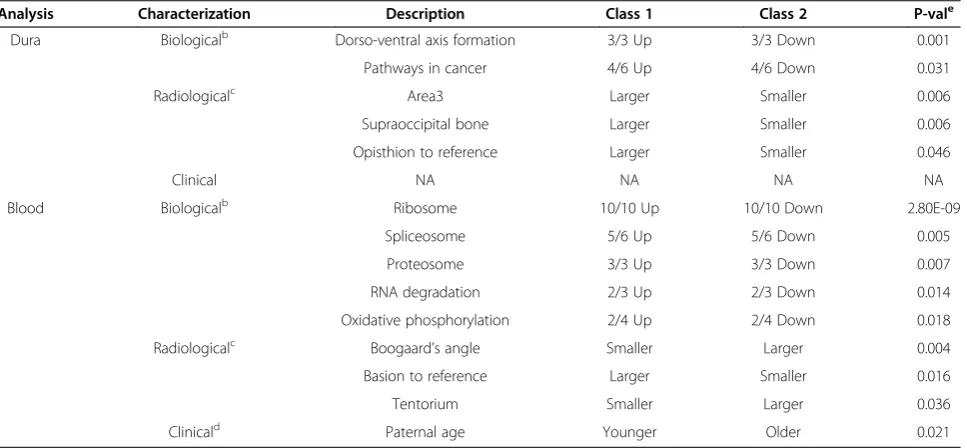 Table 4 Class membership comparisona