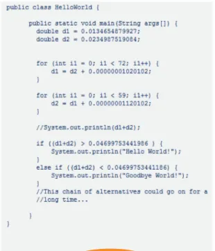 Figure 5. HelloWorld program before and after code obfuscation