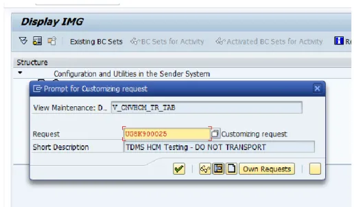 Figure 33: The Transport Request Box 
