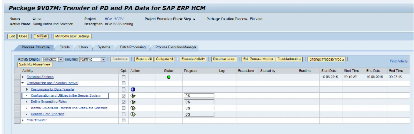 Figure 42: Migration Process Tree for the Transfer of PD and PA Data for SAP ERP HCM Migration Solution 