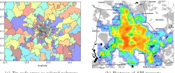 Figure 12. API requests per zip code area for the city of Berlin