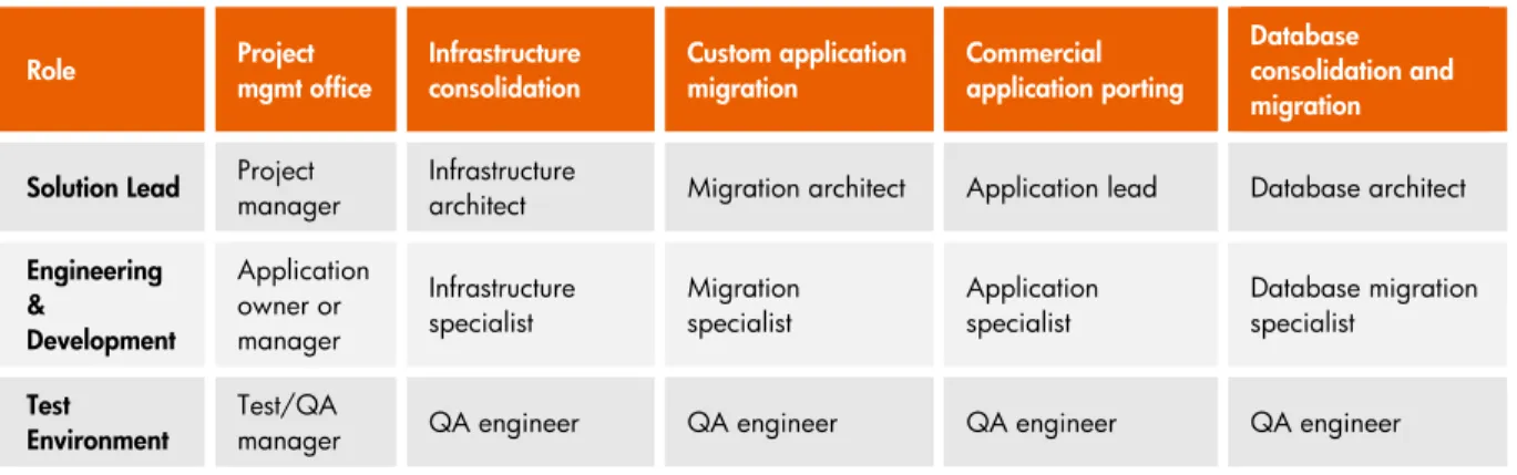 Table 2: Migration project roles