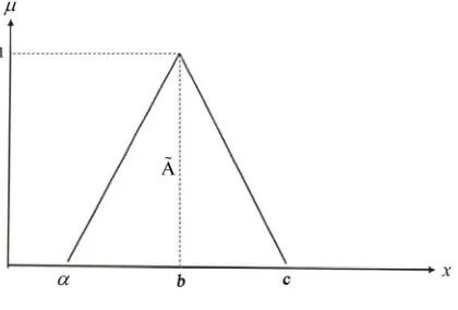 Figure 1. Triangle fuzzy numbers. 