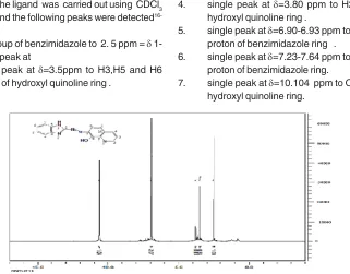 Table  1: Some physical properties  and elemental  analysis (C.H.N) for ligand ( BIAHQ) and its complexes