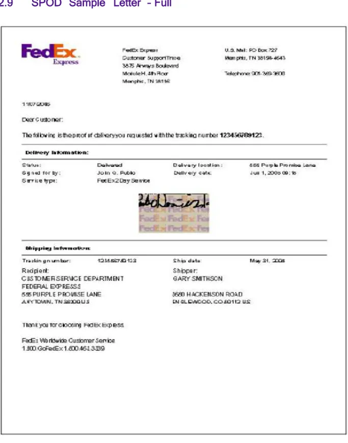 Figure  2.        SPOD  Sample  Letter  – Full