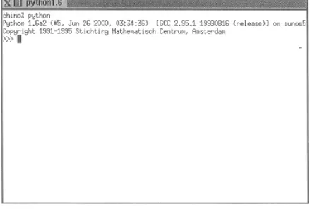 Figure 1-2. Starting Python in a DOS Window