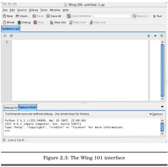 Figure 2.3: The Wing 101 interface
