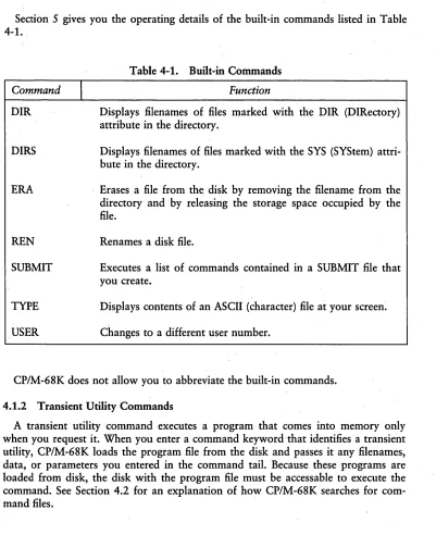 Table 4-1. Built-in Commands 