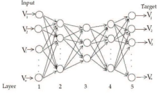 Fig. 10. Structure of a replicator neural network [57]