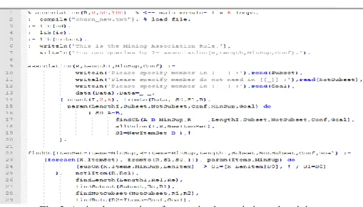 Fig. 3. An implementation of constrained association rule mining. 