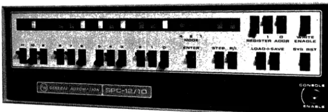FIGURE 1-2. A "switches-and-lights" type of computer front panel console. No longer seen very often