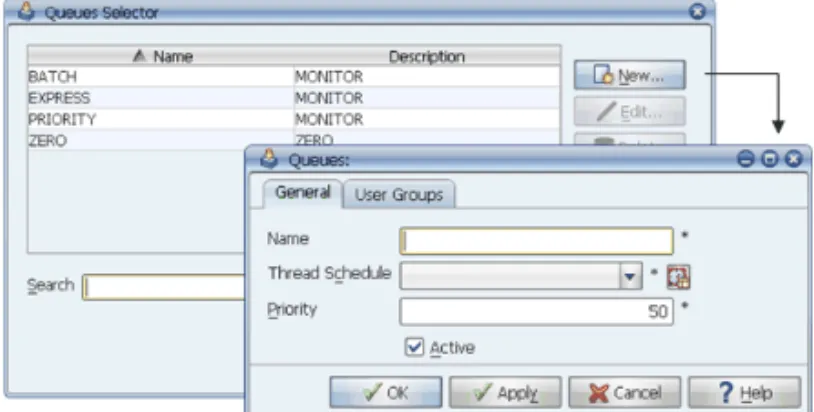Figure B. To add a new object or edit or delete an  existing object, click the appropriate button.