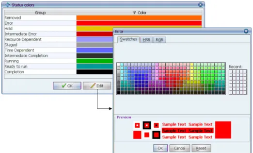 Figure A. You can change status colors for groups of statuses.