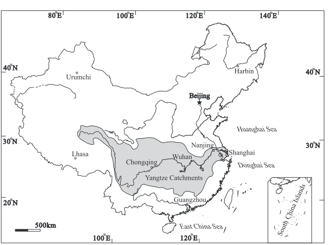 Table 1. Three regions of the Yangtze River basin analyzed in the paper. 