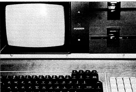 Fig. 1-1. One of the more popular CP/M microcomputers, the KAYPRO II, still serves a large variety of users