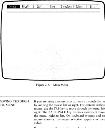 Figure 2-2. Main Menu 