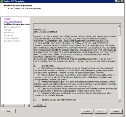 Figure 6. Accept OVF EULA 