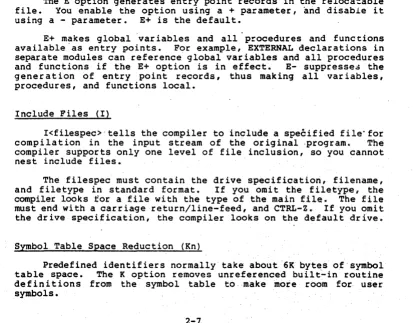 table Predefined space. definitions 
