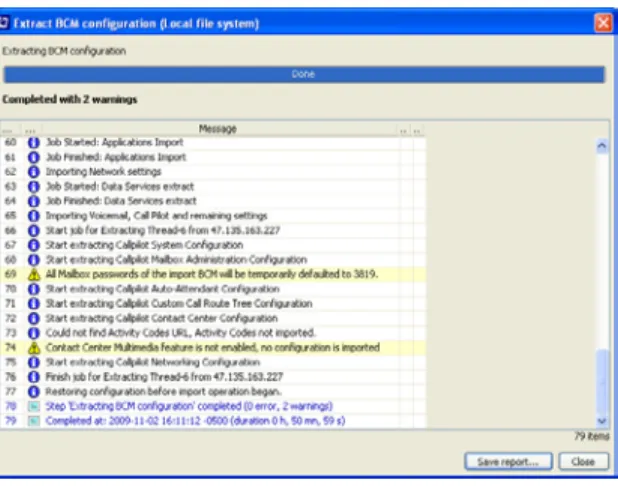 Figure 14 -   DMM Extraction Completion Report 