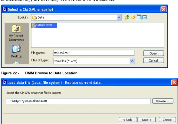 Figure 22 -   DMM Browse to Data Location 