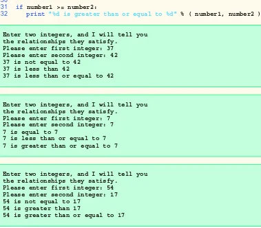 Fig. 2.22Fig. 2.22Fig. 2.22Fig. 2.22Equality and relational operators used to determine logical relationships