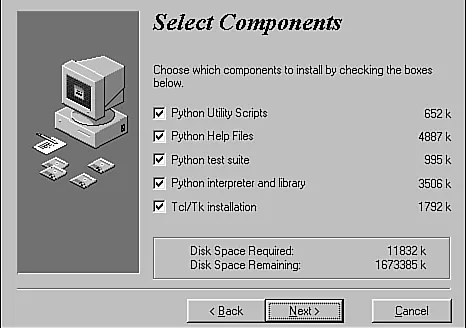 Figure 1.3. Installing Tcl/Tk now enables you to create GUI applications later.