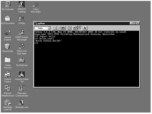 Figure 6.1. As you can see, there is no difference between the way you use an extension module and the other modules.