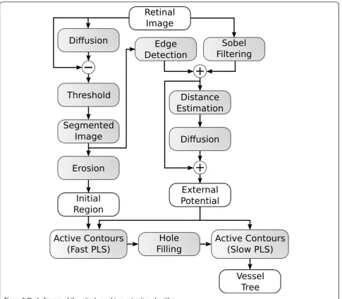 Figure 2 Block diagram of the retinal vessel tree extraction algorithm.