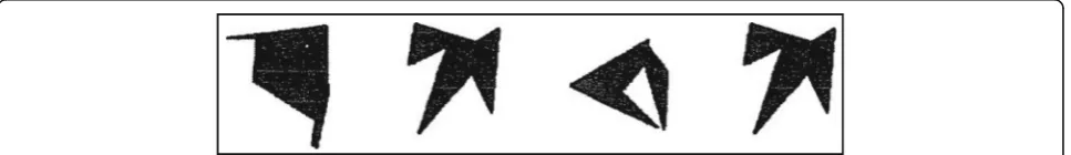 Fig. 1 Sample abstract figures used as the visual stimuli for the N-back task