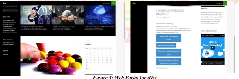 Figure 4: Web Portal for iDss 3.2   Proposed system implementation steps  