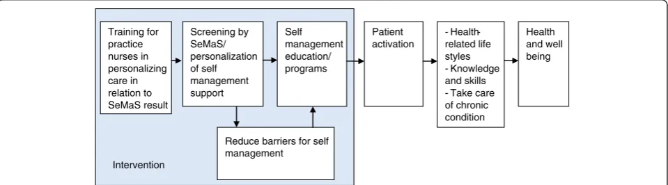 Figure 1 Logic model of the hypothesized effects of self-management screening questionnaire (SeMaS).