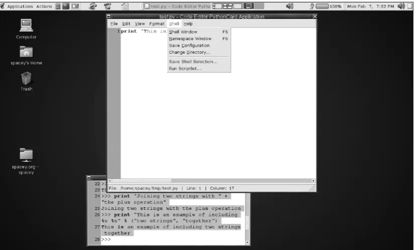Figure 2-1After you’ve selected a filename and saved the file, you can reopen it. You need to remove the output —